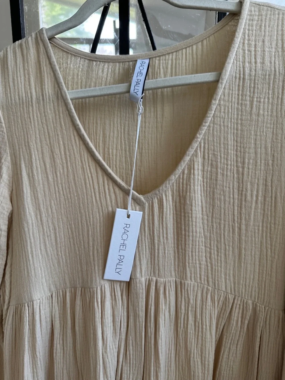 Rachel Pally Gauze Cecelia dress in almond tan - Picture 3 of 6